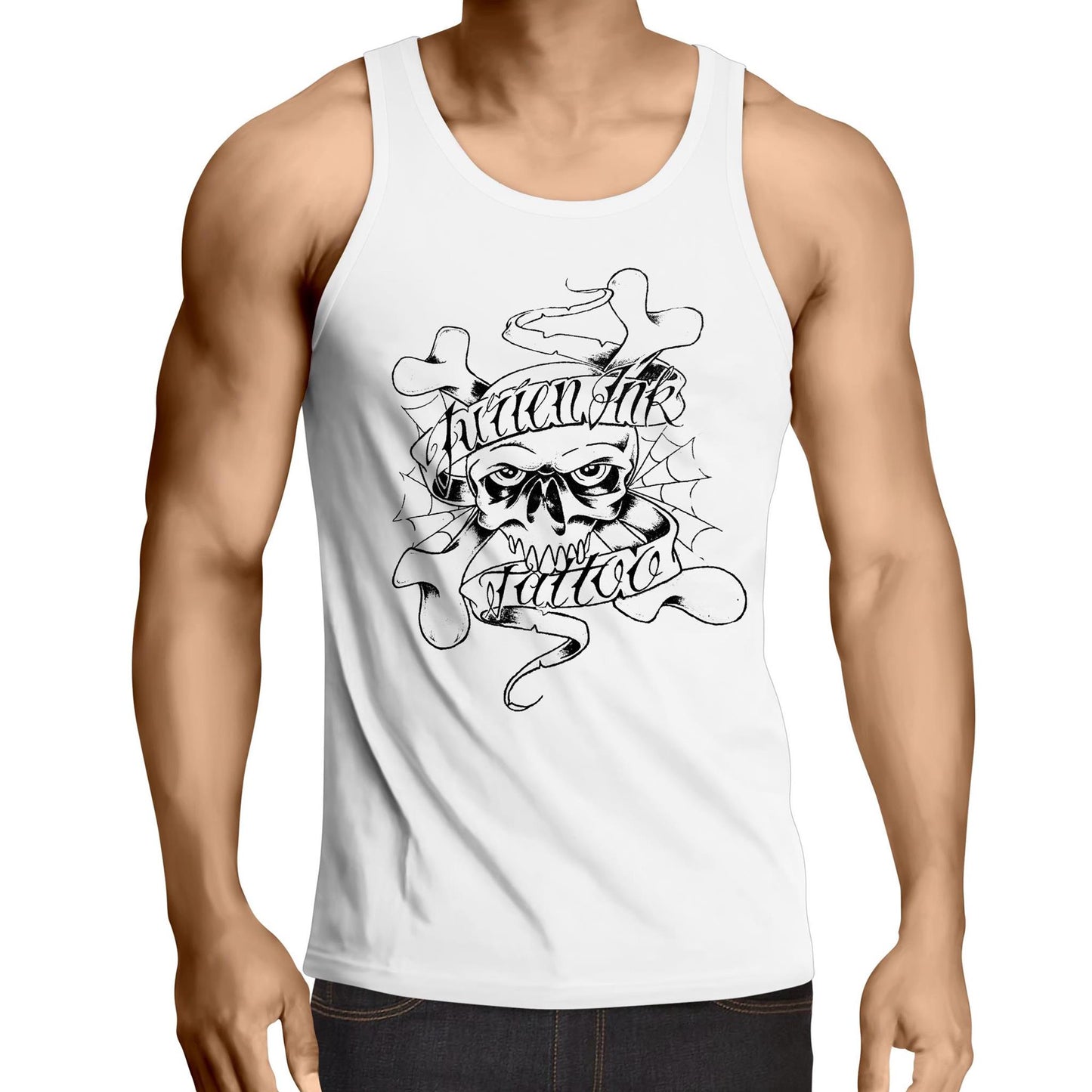 Jurien Ink - Men's Singlet Top - Front Logo